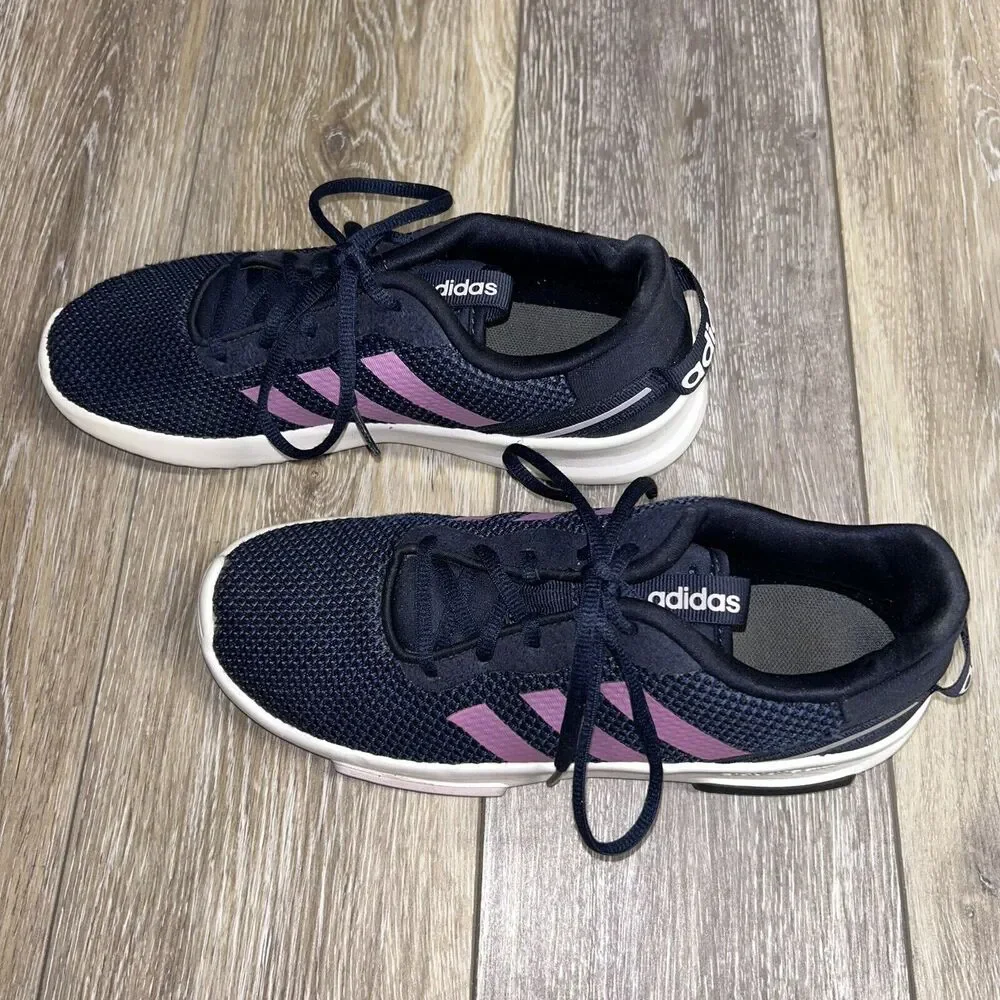 Adidas Racer Tr 2.0 Youth US Size 5.5 Blue Purple Sneaker Shoes FX7273
